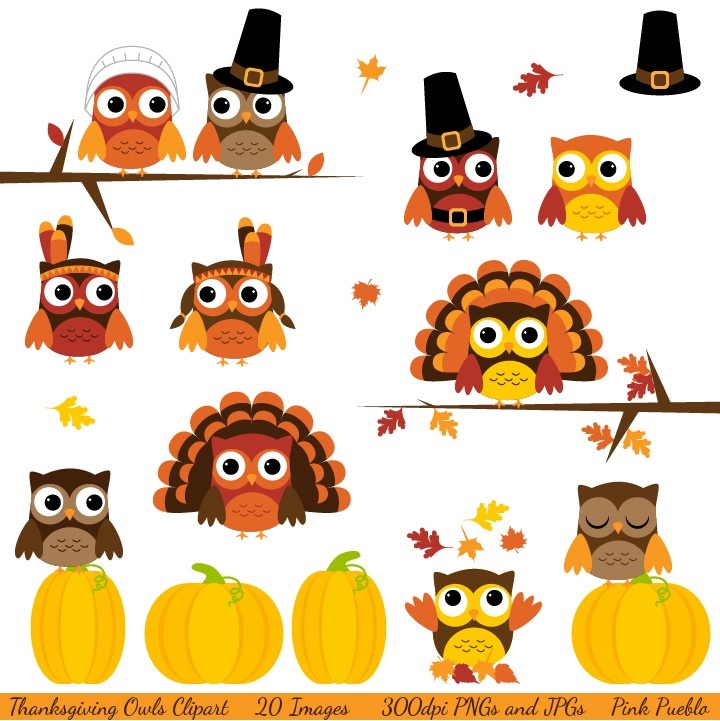     Owls Clipart  6 00  Http   Www Printcandee Com Thanksgiving Owls