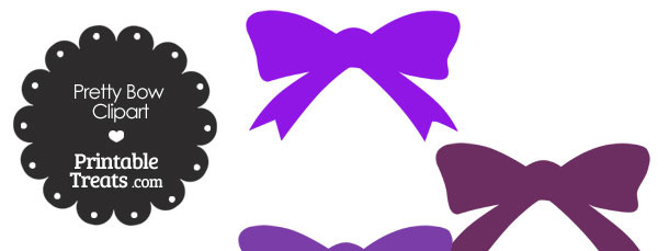 Purple Pretty Bow Clipart