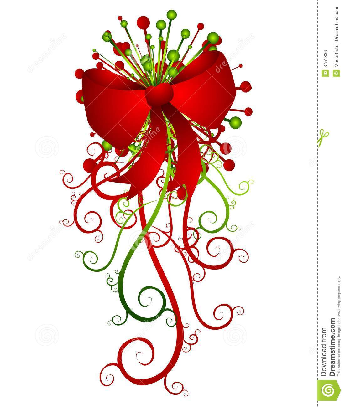 Red Bow Clipart Big Red Christmas Bow And