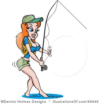 Sexy Fishing Clip Art   Royalty Free  Rf  Fishing Clipart Illustration