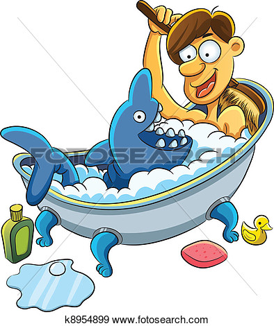 Take A Bath Clipart Clip Art Of Man Taking A Bath K8954899   Search    