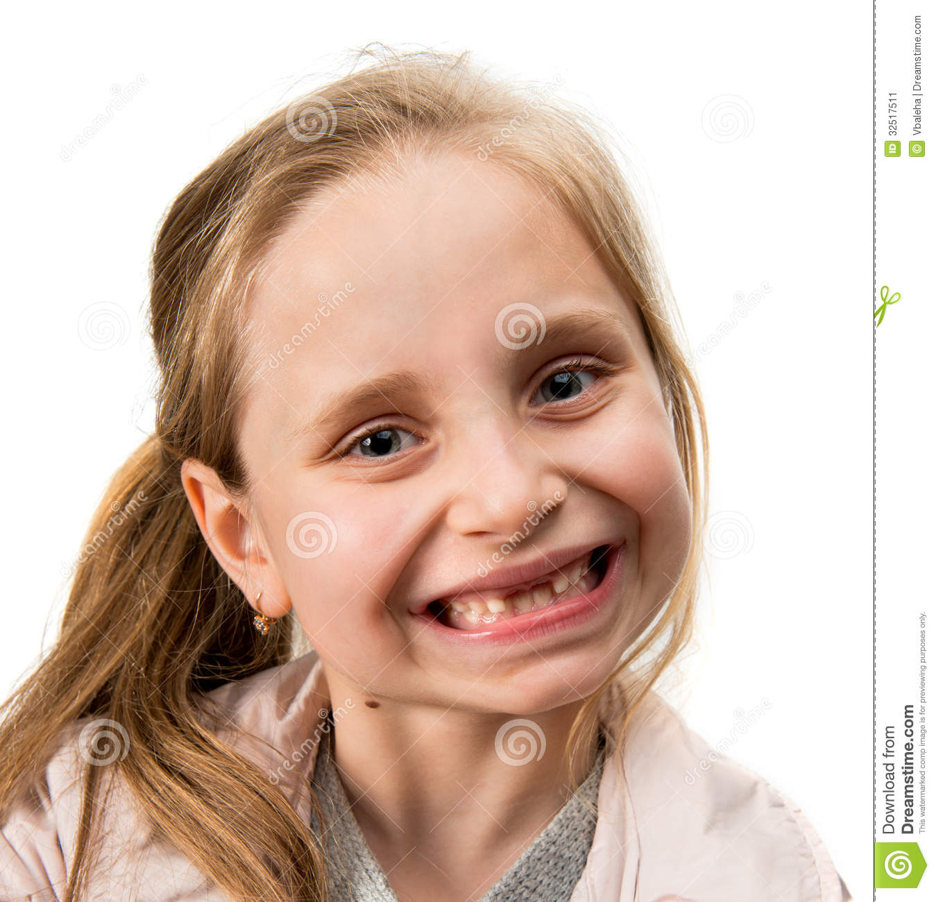 Toothless Smile Clipart Happy Toothless Girl On A