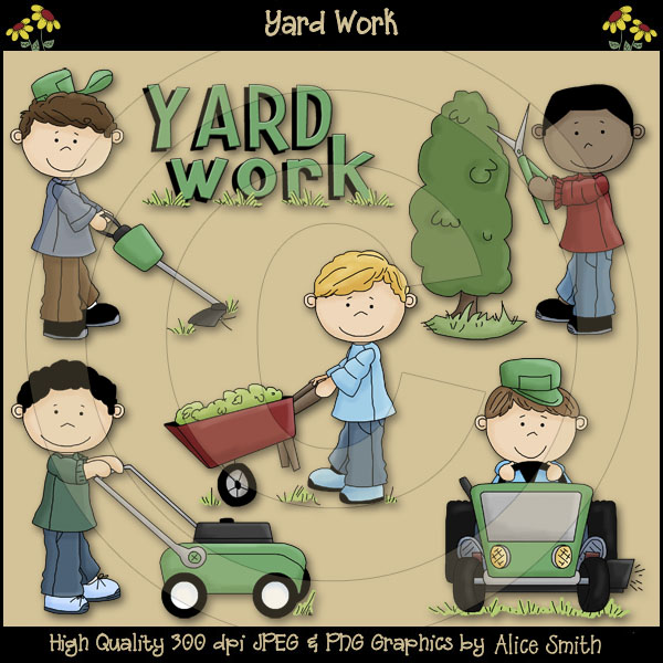 Yard Work Clip Art Download     2 00   Dollar Doodles