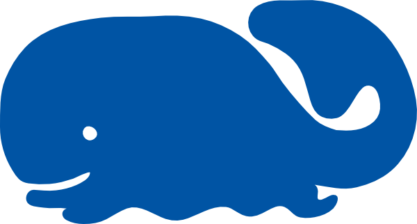Blue Whale Cartoon Silhouette Clip Art At Clker Com   Vector Clip Art