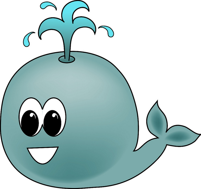 Clip Art Illustration Of A Cartoon Whale   Flickr   Photo Sharing
