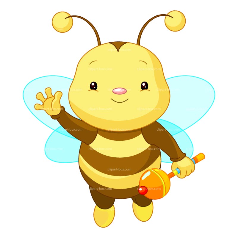Clipart Flying Bee   Royalty Free Vector Design