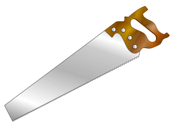 Color Illustration Of A Hand Saw   Free Clip Art