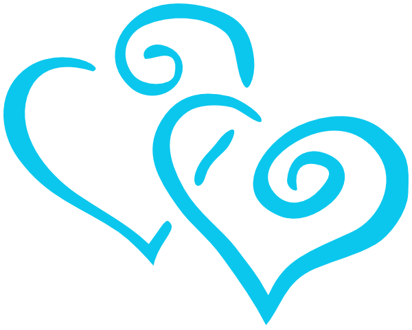 Intertwined Teal Hearts Clip Art At Clker Com   Vector Clip Art Online