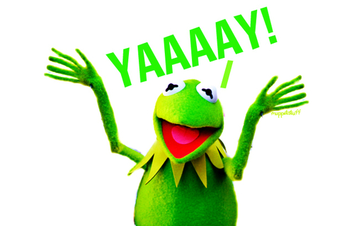 Kermit The Frog Yay Gif Clipart   Free Clipart