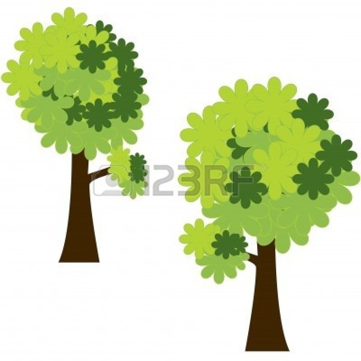 Ledge Clipart 8142668 Green Tree  Stylized Clip Art Jpg