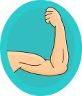 Person Flexing Bicep Muscle   Free Clipart