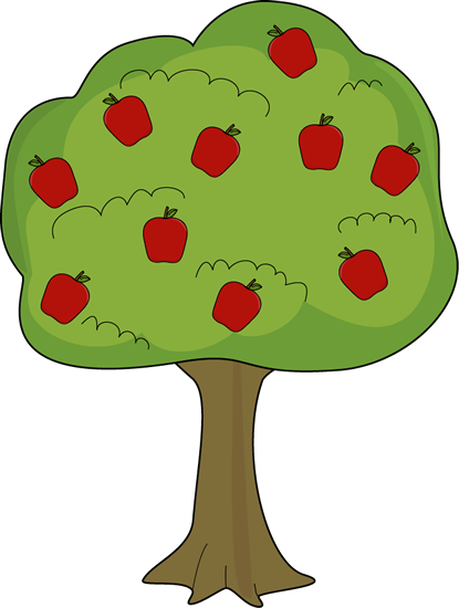 Red Apple Tree Clip Art Image   Big Green Tree With Red Apples