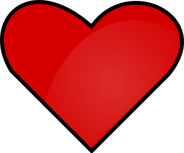Red Heart Clip Art At Clker Com   Vector Clip Art Online Royalty Free