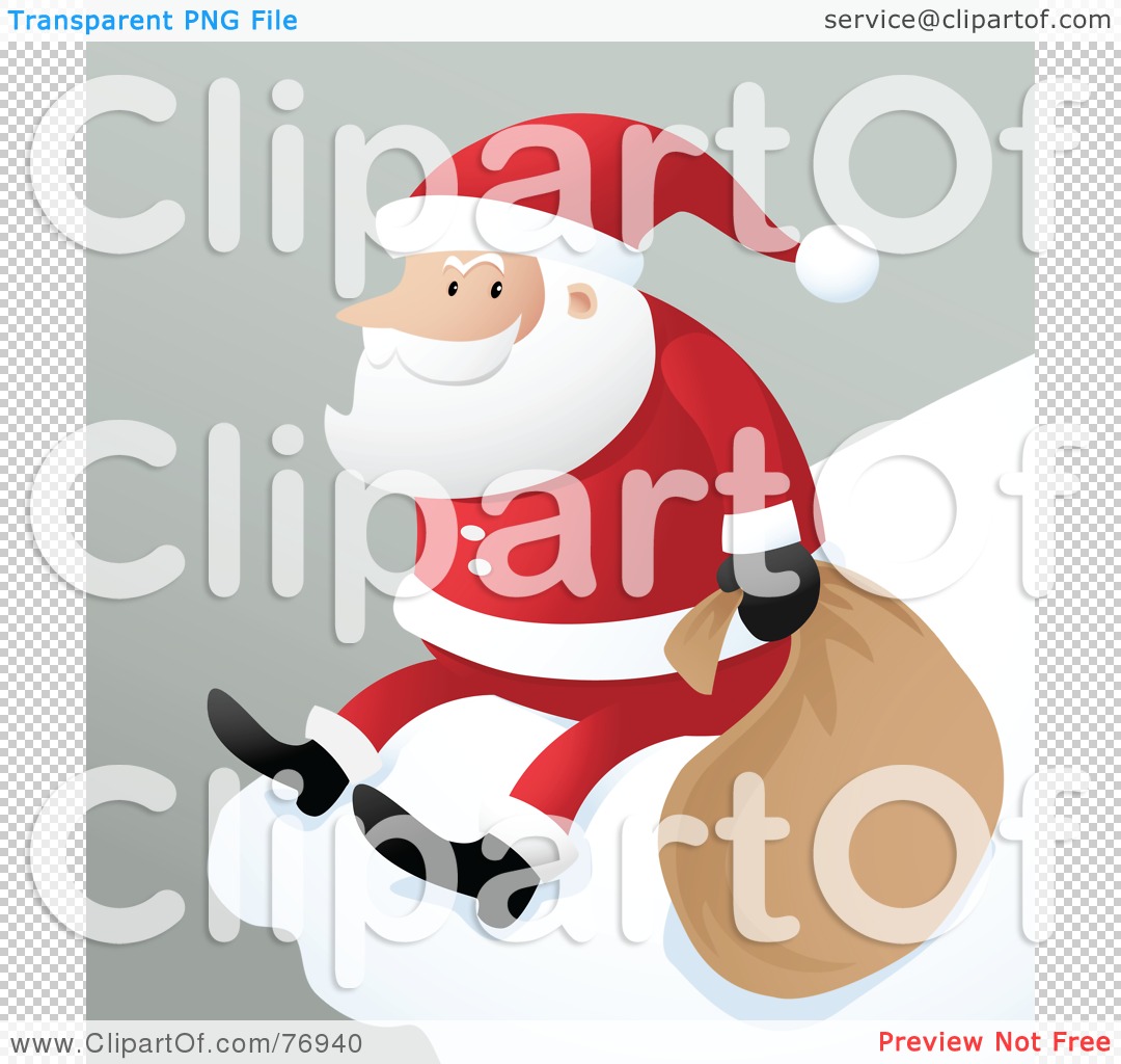 Royalty Free  Rf  Clipart Illustration Of St Nick Sitting On The Ledge