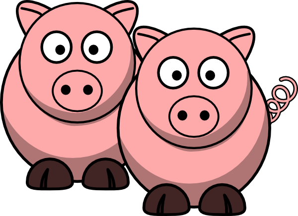 Two Pigs Clip Art At Clker Com   Vector Clip Art Online Royalty Free