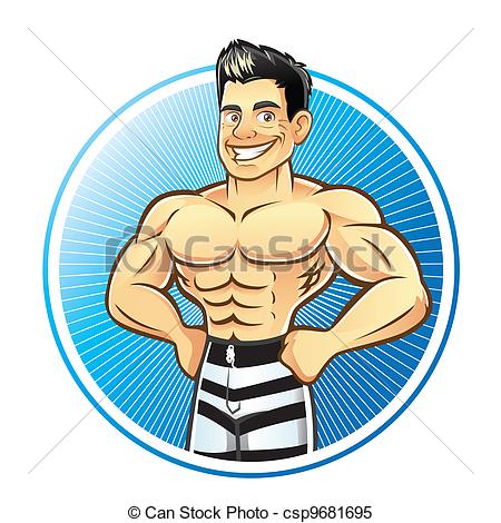 Vector   Muscle Man   Stock Illustration Royalty Free Illustrations