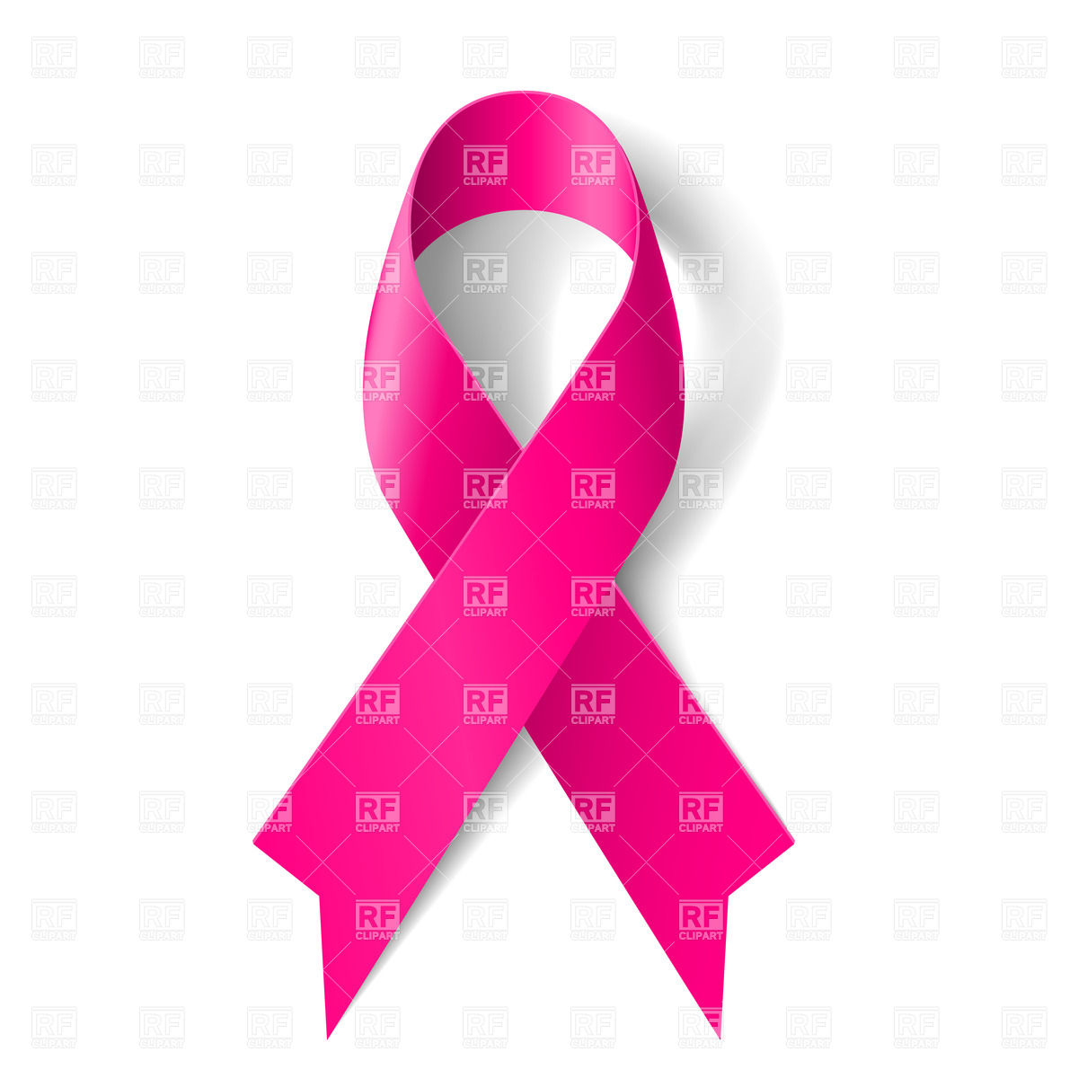 Breast Cancer Awareness Pink Ribbon On White Background 25971