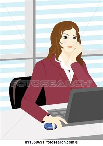 Clipart   Business Ol Office Lady Woman Busy  Fotosearch   Search    