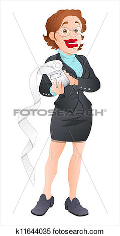 Clipart   Cartoon Office Lady Vector  Fotosearch   Search Clip Art    