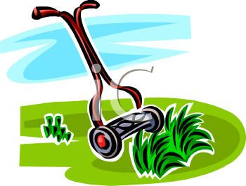 Cutting Grass Clipart Lawn Mower Cutting Grass