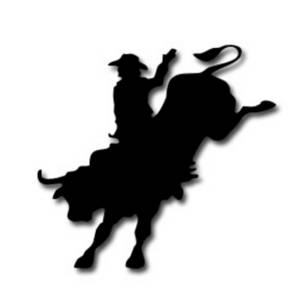 Description  Free Clipart Picture Of A Bull Riding Cowboy  This Image