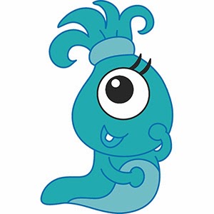 Free Clip Arts  Cute Baby Girly Monsters Vector Clip Arts Illustration