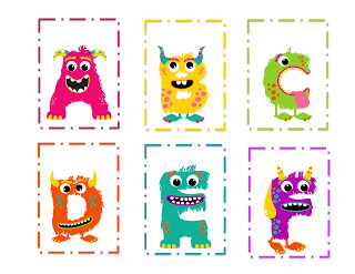 Girl Monster Alphabet Cards