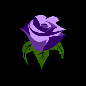 Graphic Design Of Flower Clipart   Purple Rose With Black Background