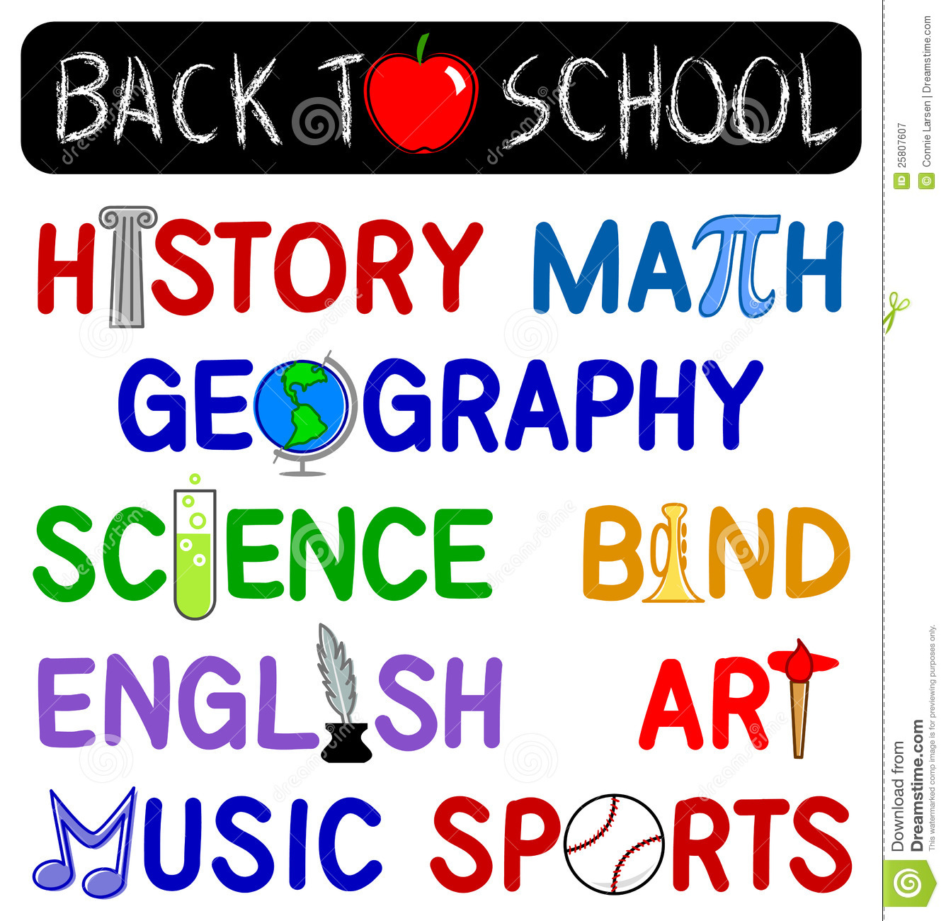 Headlines Including Back To School And School Subjects And Themes