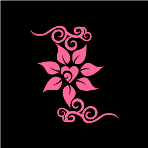 Of Flower Clipart   Pink Jasmine With Love Core With Black Background