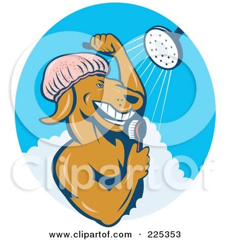 Royalty Free  Rf  Dog Taking Shower Clipart Illustrations Vector