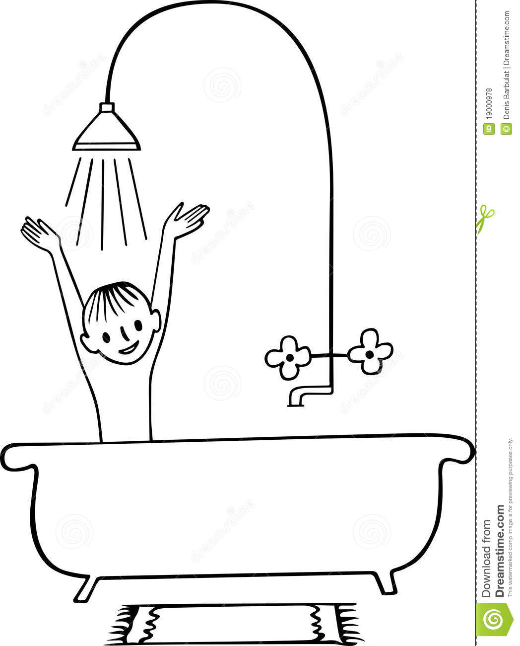 Taking A Shower Boy Royalty Free Stock Photos   Image  19000978