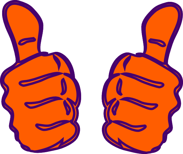 Two Thumbs Up Purple Blue Clip Art At Clker Com   Vector Clip Art    