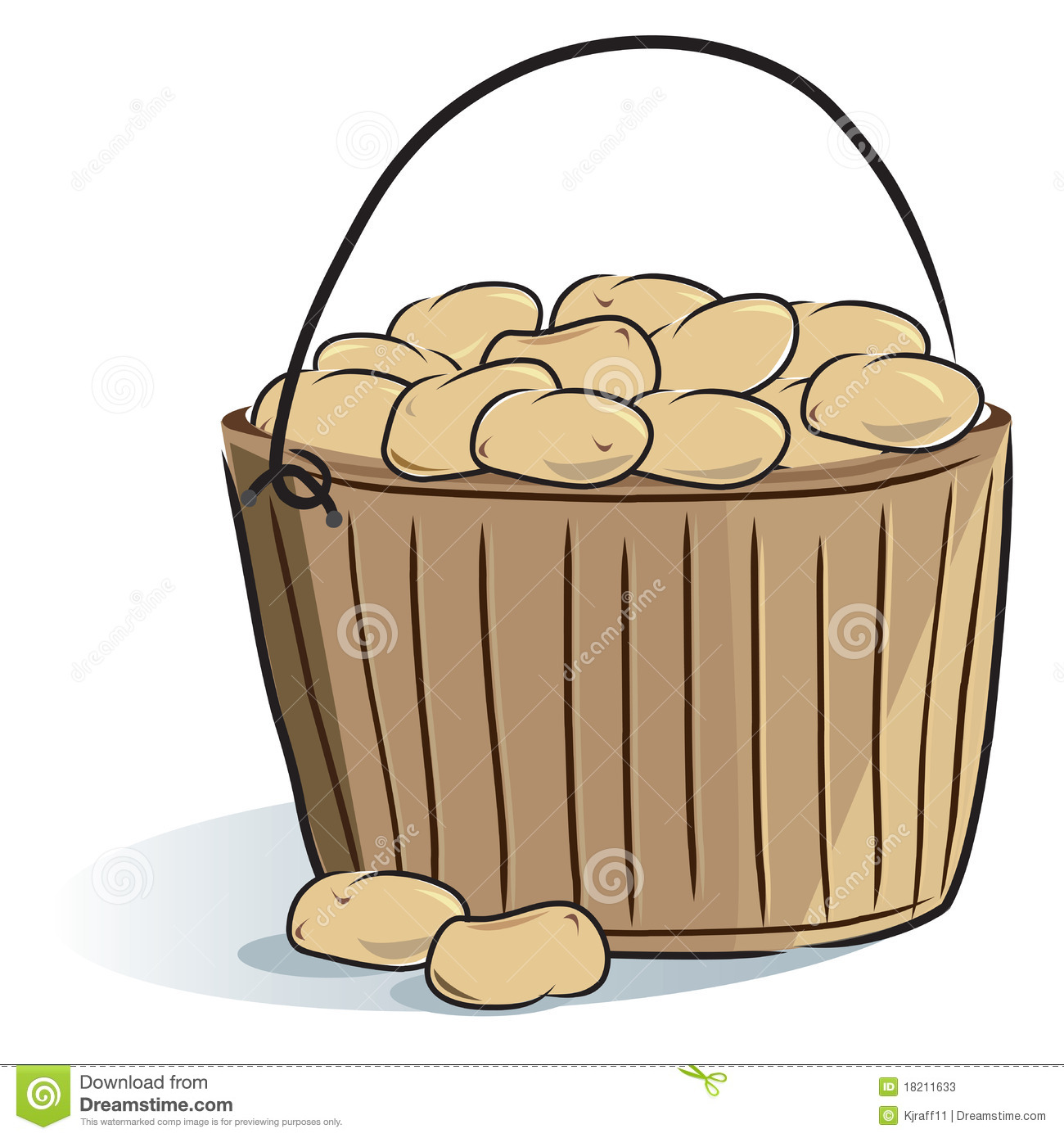 Wooden Bucket Clipart Wooden Bucket Potatoes