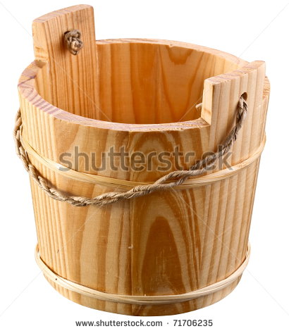 Wooden Water Bucket Clipart Empty Wooden Bucket