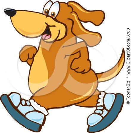      Character Wearing Tennis Shoes And Taking A Walk Clipart Picture Jpg