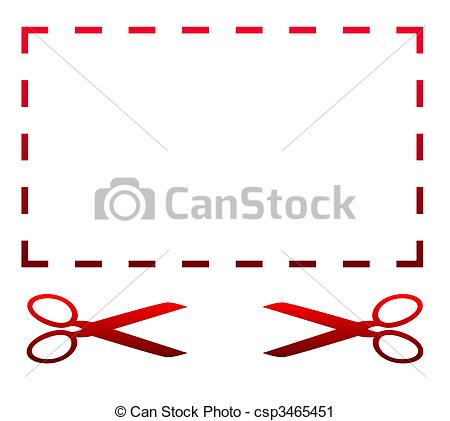 Clipart Of Blank Coupon And Scissors   Blank Coupon Or Voucher