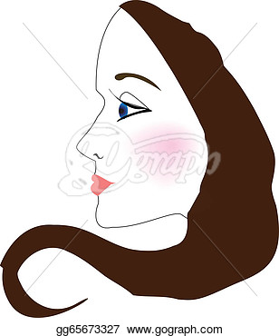 Clipart   Woman Face Profile Vector  Stock Illustration Gg65673327