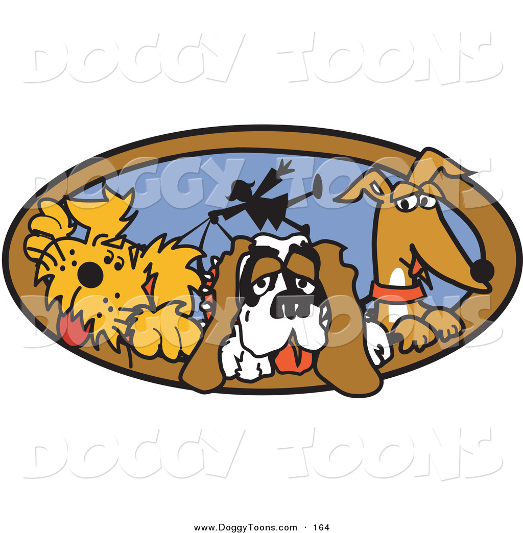 Dogs Taking Their Dog Walker For A Walk Clipart Illustration By Andy