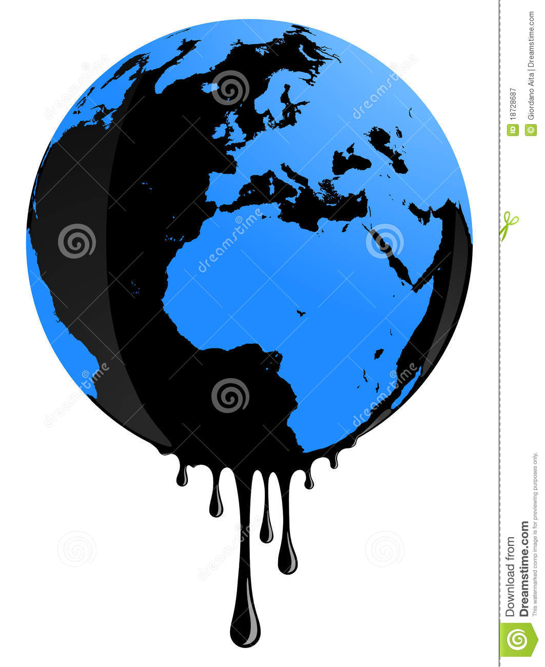 Earth Oil Pollution Royalty Free Stock Photography   Image  18728687