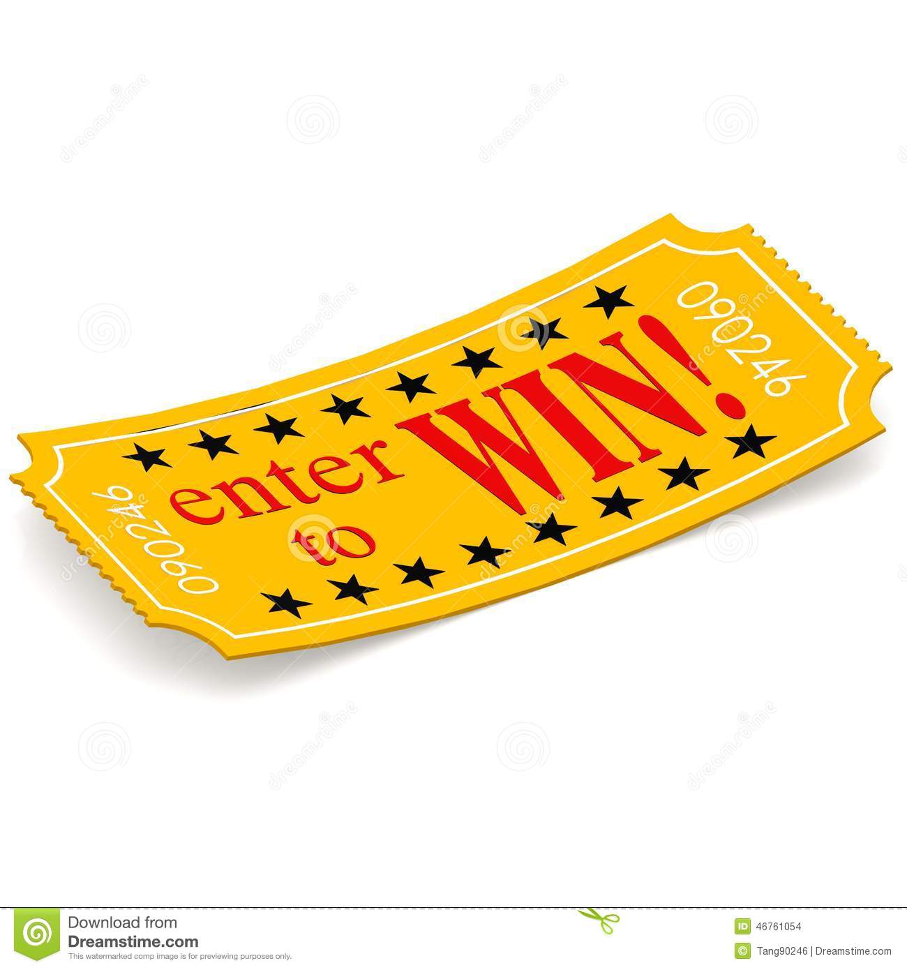 Enter To Win Ticket On White Background Stock Illustration   Image