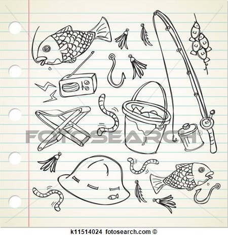 Fishing Stuff View Large Clip Art Graphic