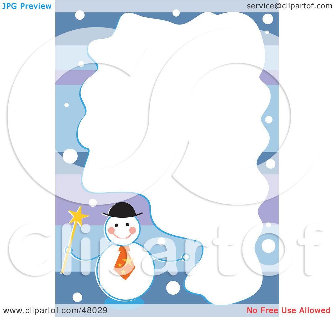 Free  Rf  Clipart Illustration Of A Stationery Border Of Frosty