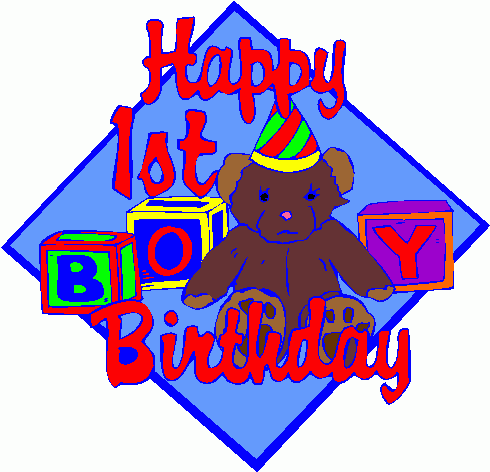 Happy 1st Birthday 3 Clipart   Happy 1st Birthday 3 Clip Art
