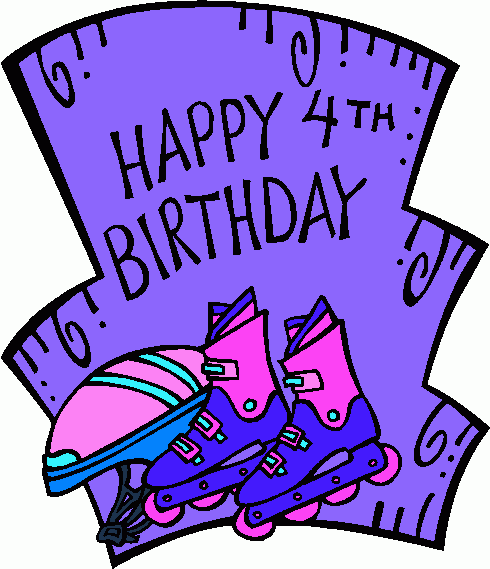 Happy 4th Birthday 2 Clipart   Happy 4th Birthday 2 Clip Art