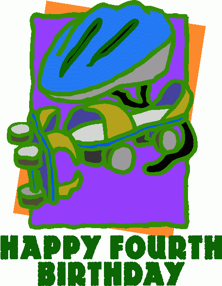 Happy 4th Birthday 5 Clipart   Happy 4th Birthday 5 Clip Art
