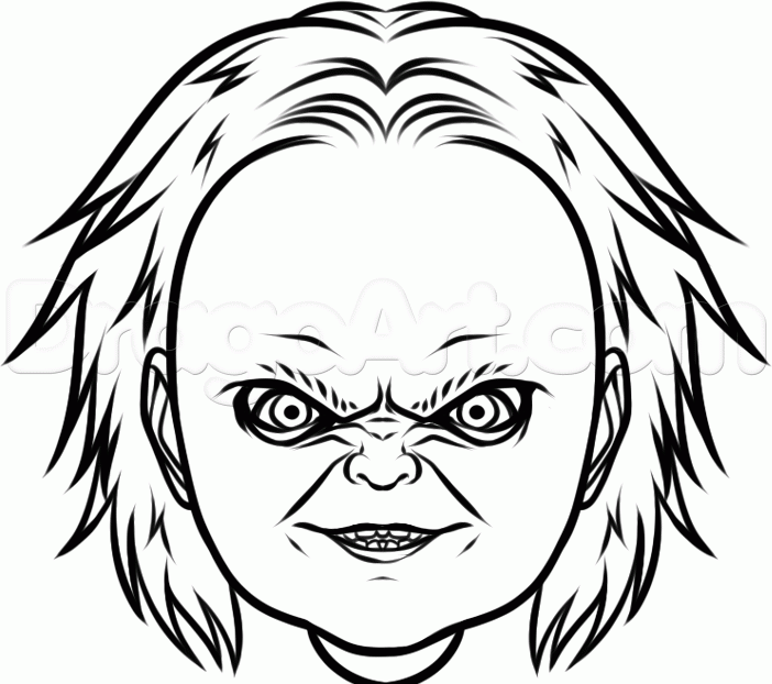 How To Draw Chucky Easy Step By Step Movies Pop Culture Free