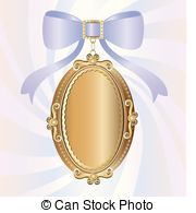 Locket11jpg   On An Abstract Background Of A Big Gold