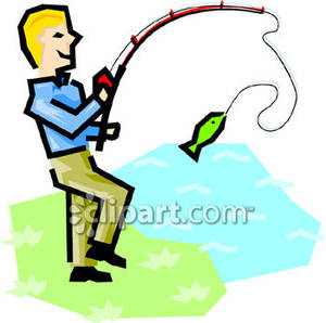 Man Fishing   Royalty Free Clipart Picture