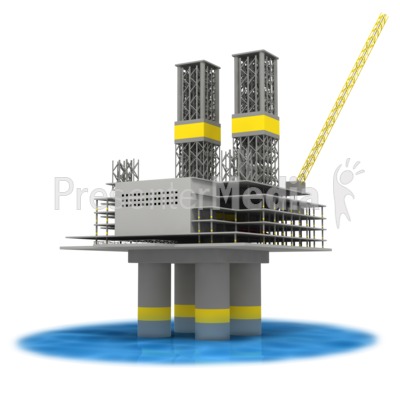 Off Shore Oil Rig In Water   Science And Technology   Great Clipart